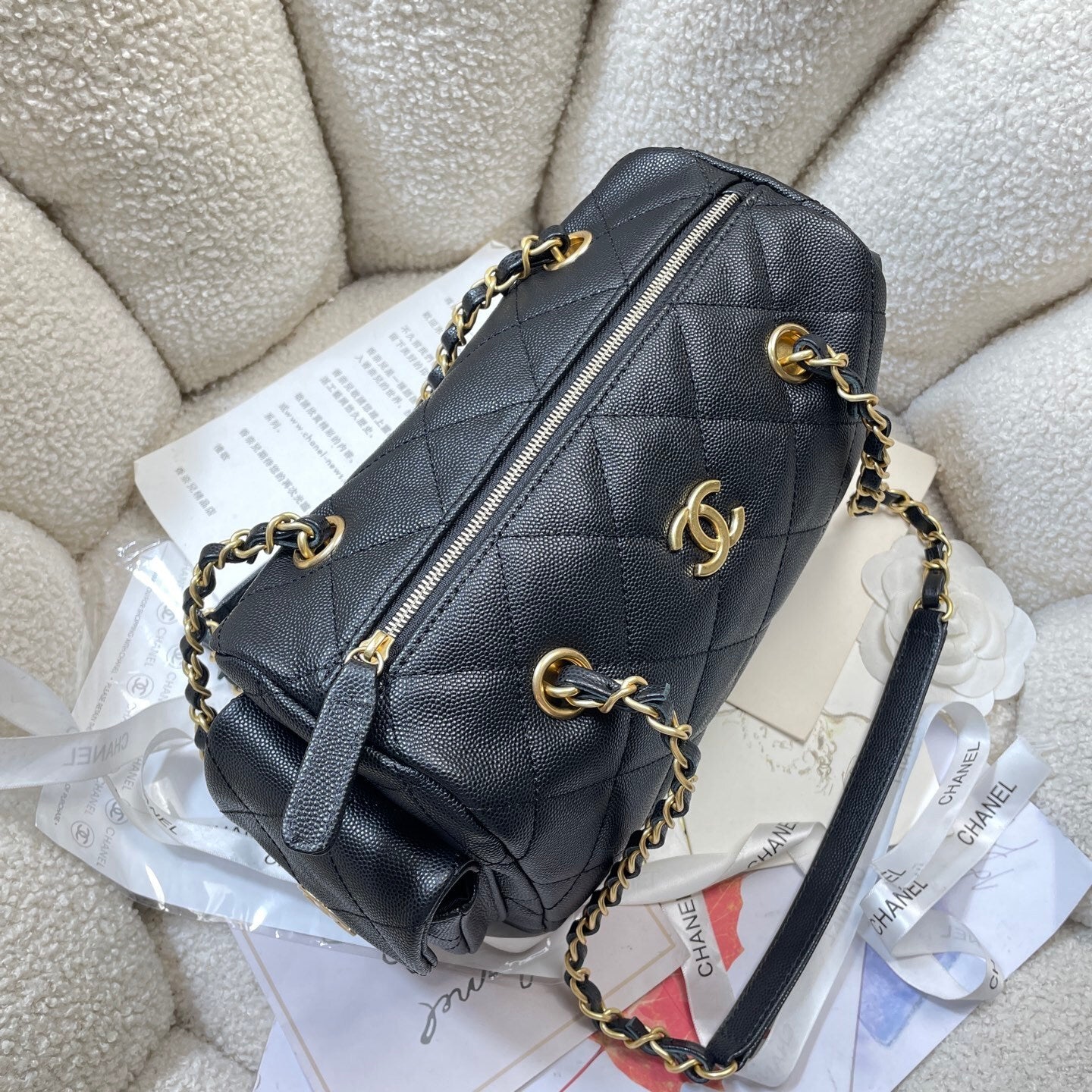 Chanel Small leather bowling bag