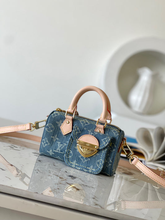 Louis Vuitton Nano Speedy Denim