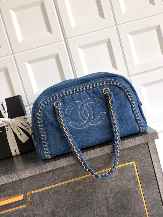 Chanel Denim Bowling bag