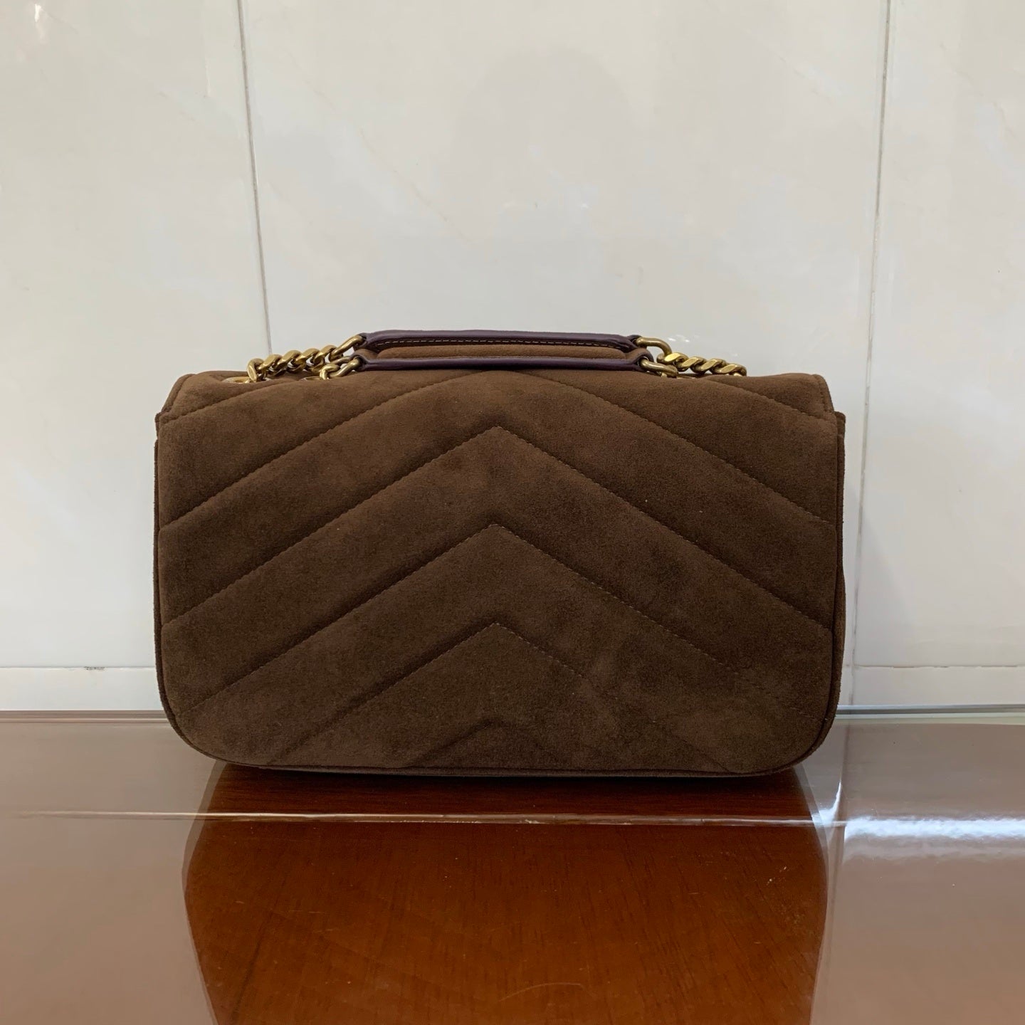 YSL LOULOU small in MATELASSÉ suede