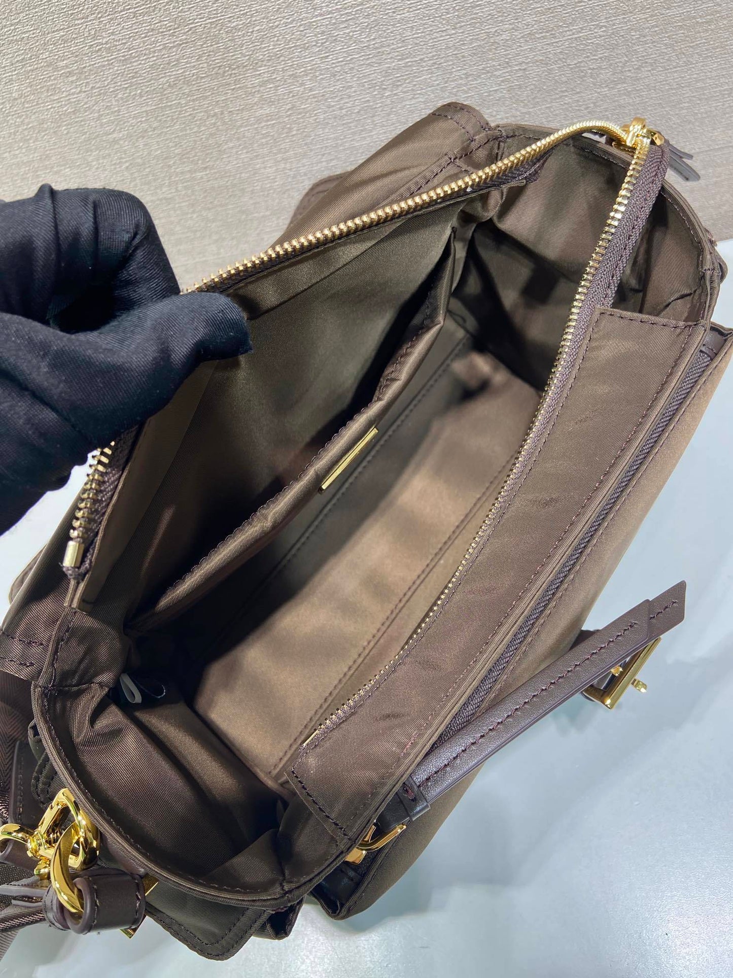 Prada Explore medium leather shoulder bag