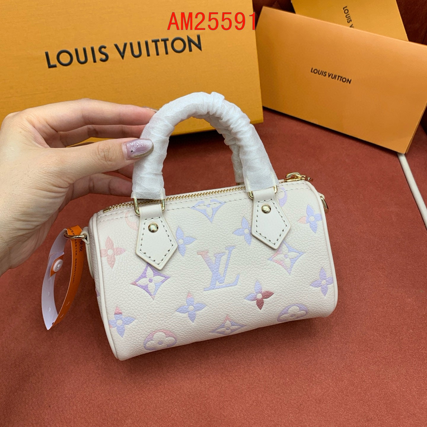 Louis Vuitton Nano Speedy Dream colorway.
