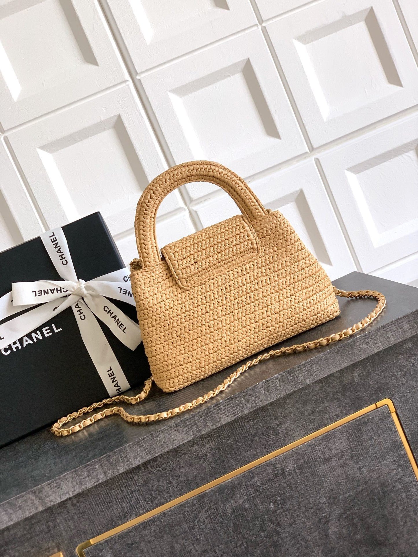 Chanel Straw Top handle bag