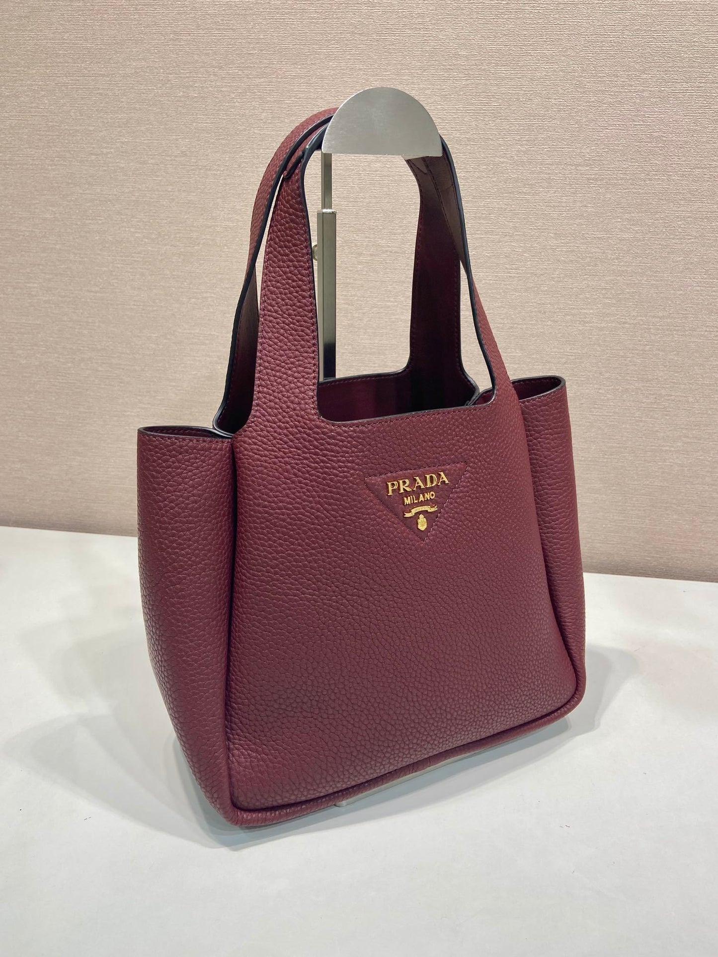 Prada leather top-handle small bag