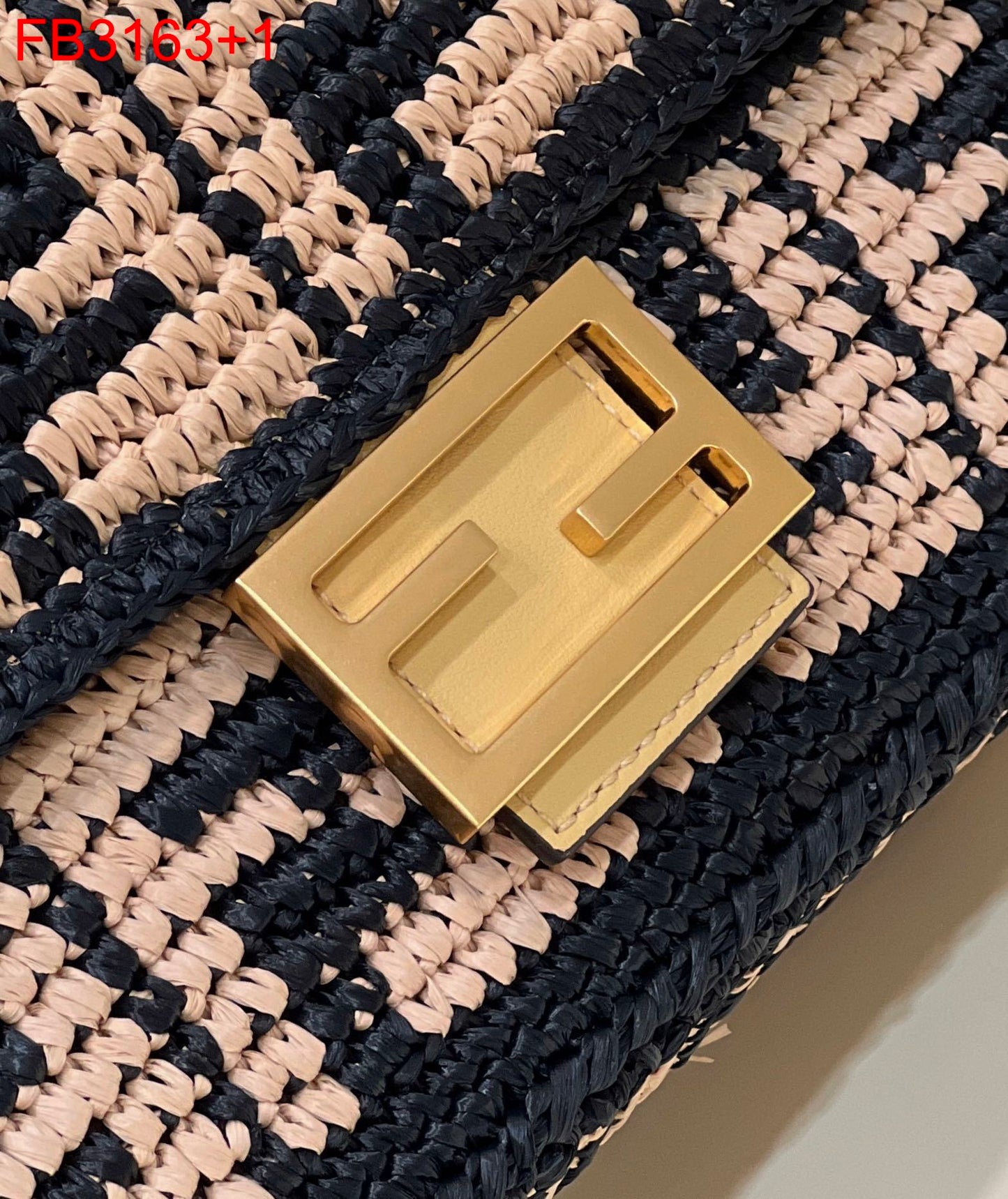 Fendi Baguette Straw Bag