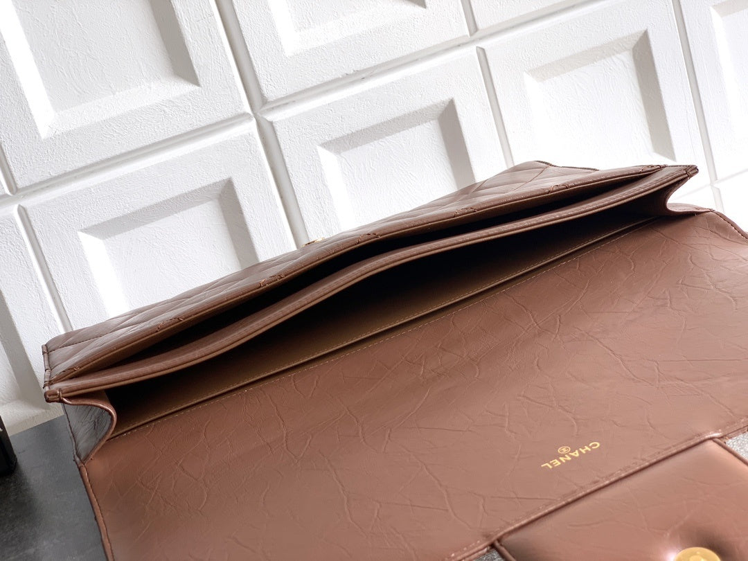 Chanel leather large pouch