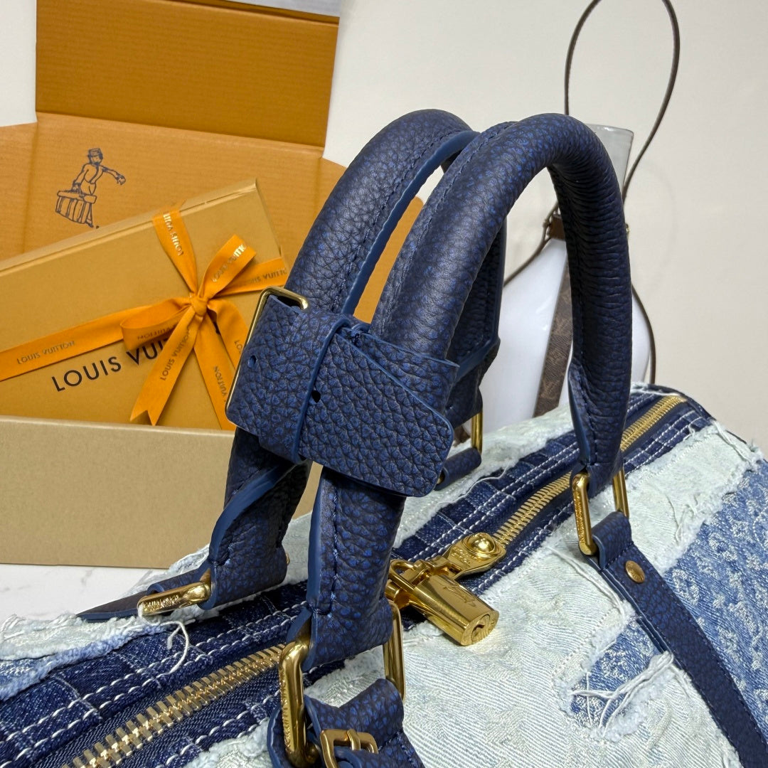 Louis Vuitton Keepall Bandoulire 50 denim bag