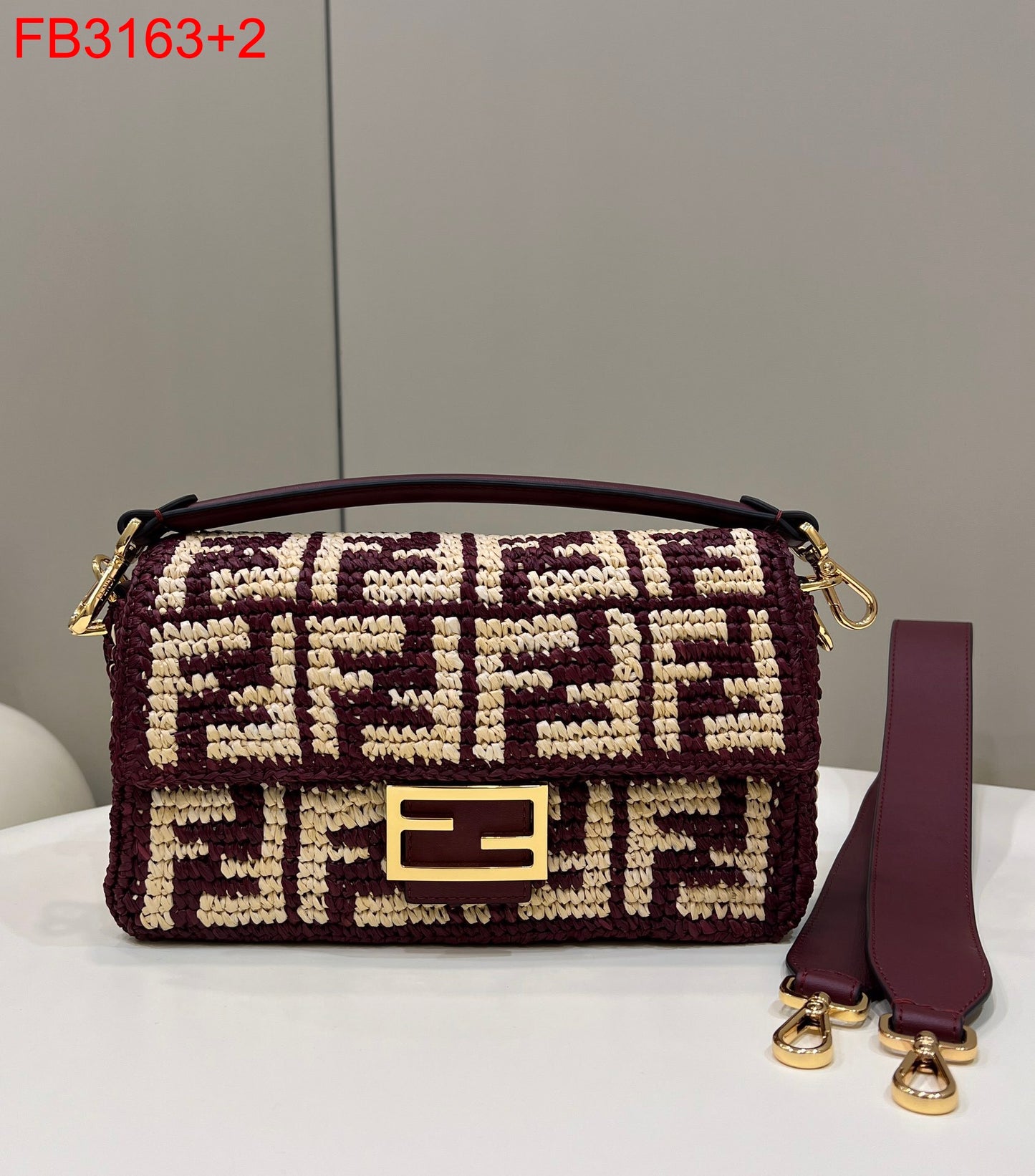 Fendi Baguette Straw Bag