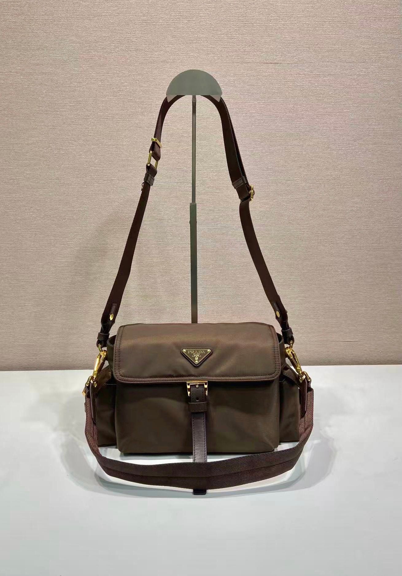 Prada Explore medium leather shoulder bag