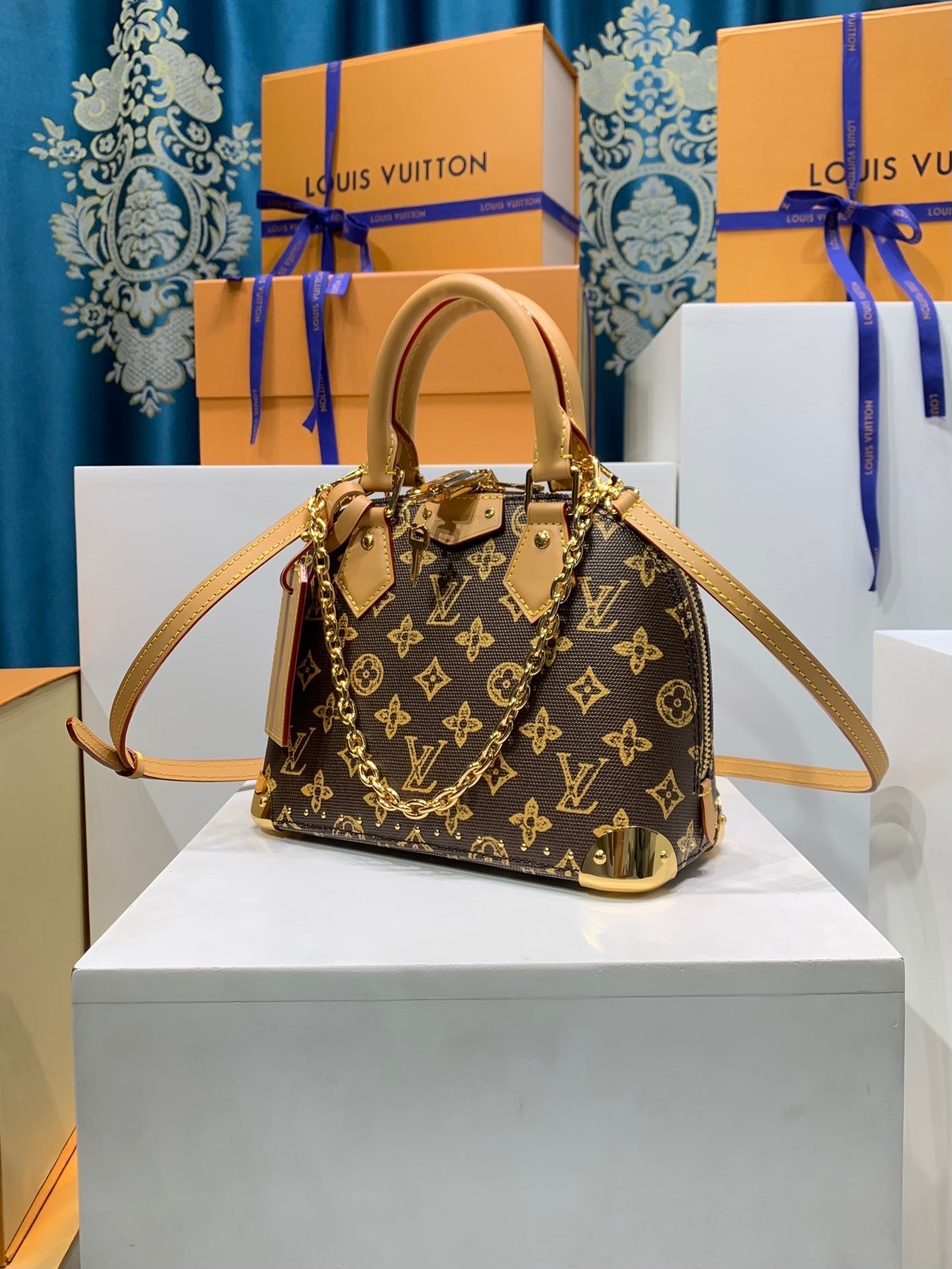 Louis Vuitton Alma Trunk BB Monogram Origine Canvas