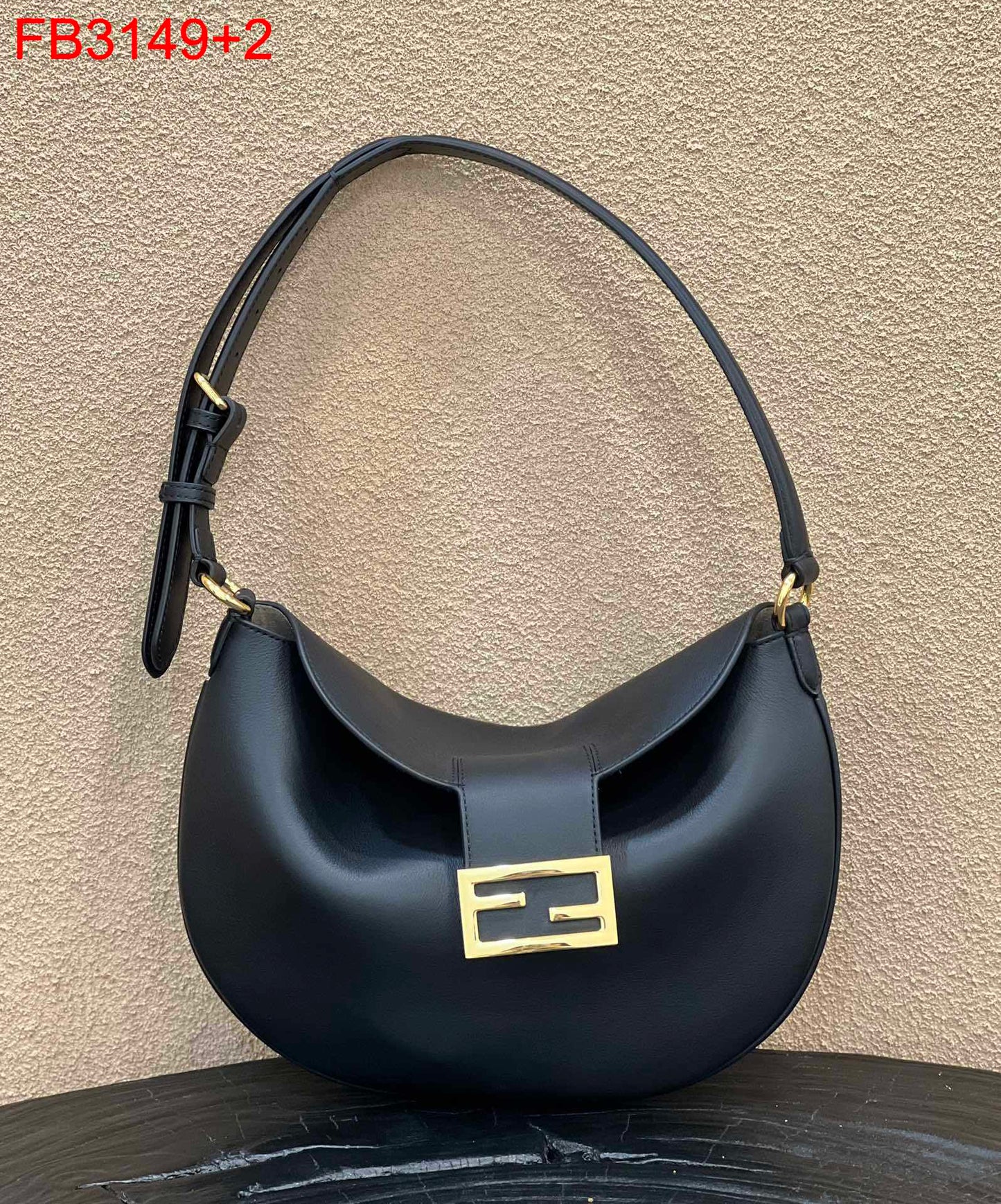 Fendi Croissant leather bag