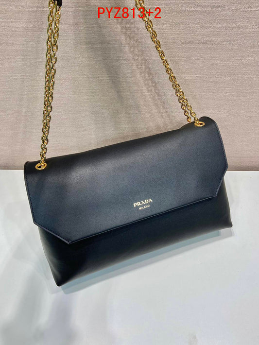 Prada Leather Shoulder Bag with Chain