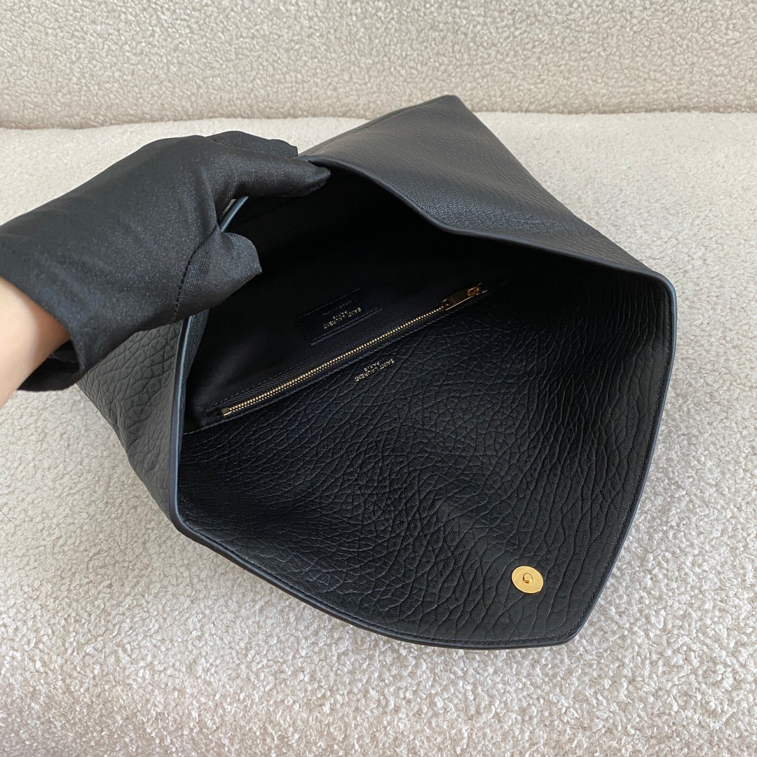 YSL CASSANDRE LARGE ENVELOPE POUCH IN LAMBSKIN
