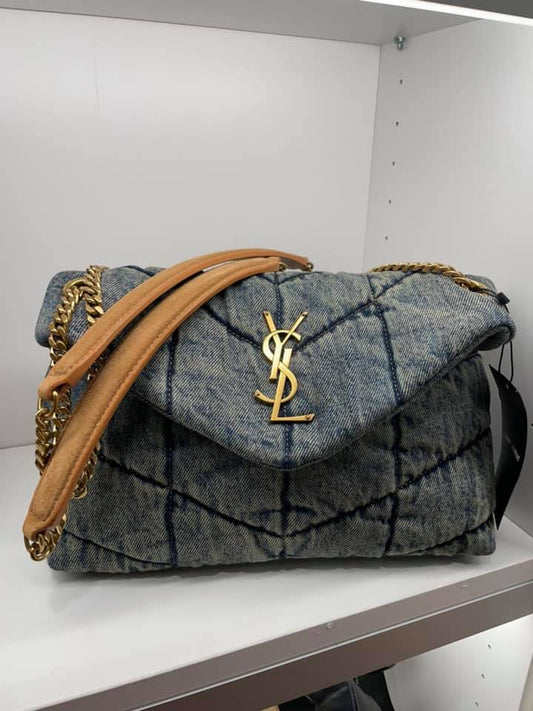 YSL Denim Puffer Bag