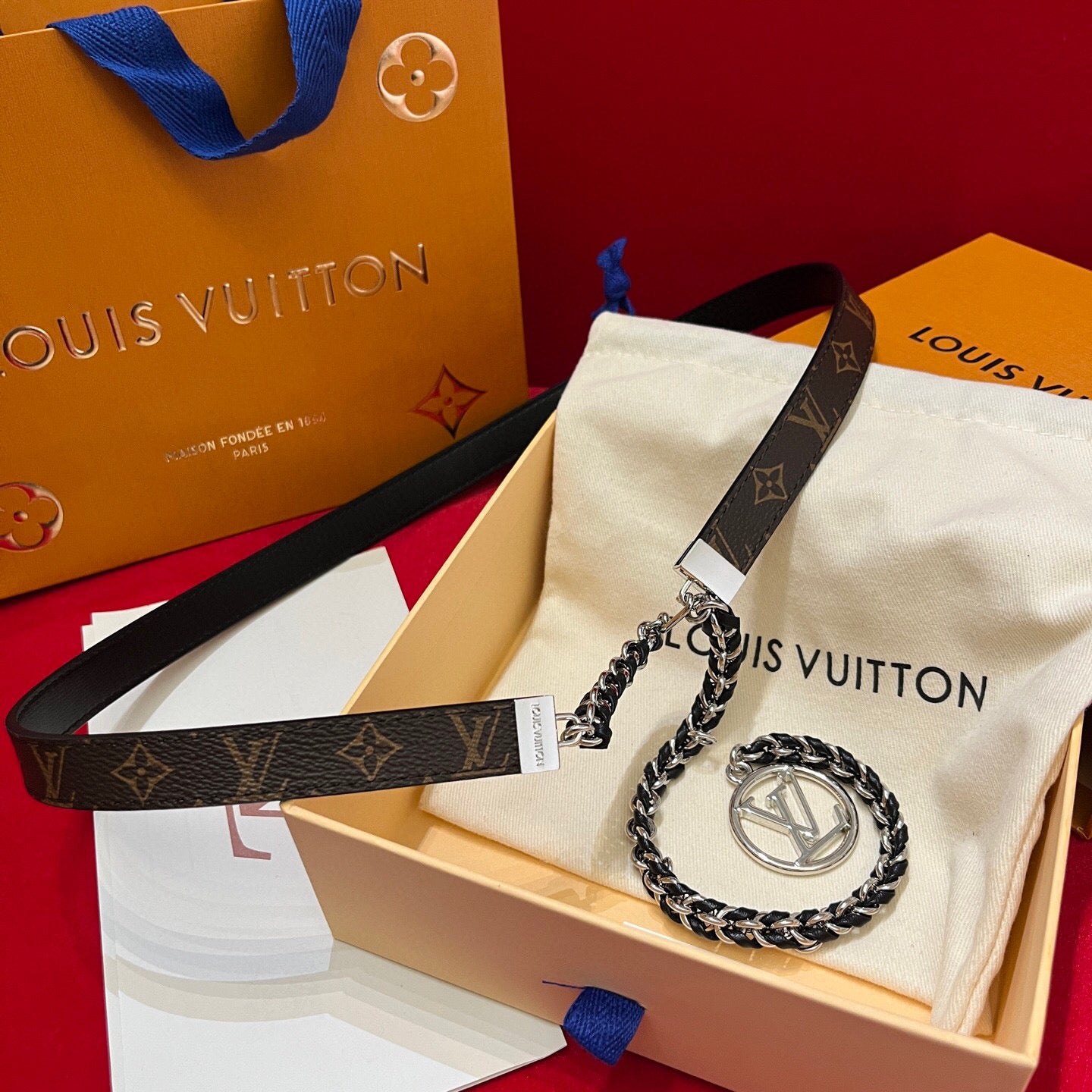 Louis Vuitton Braided chain Belt Monogram