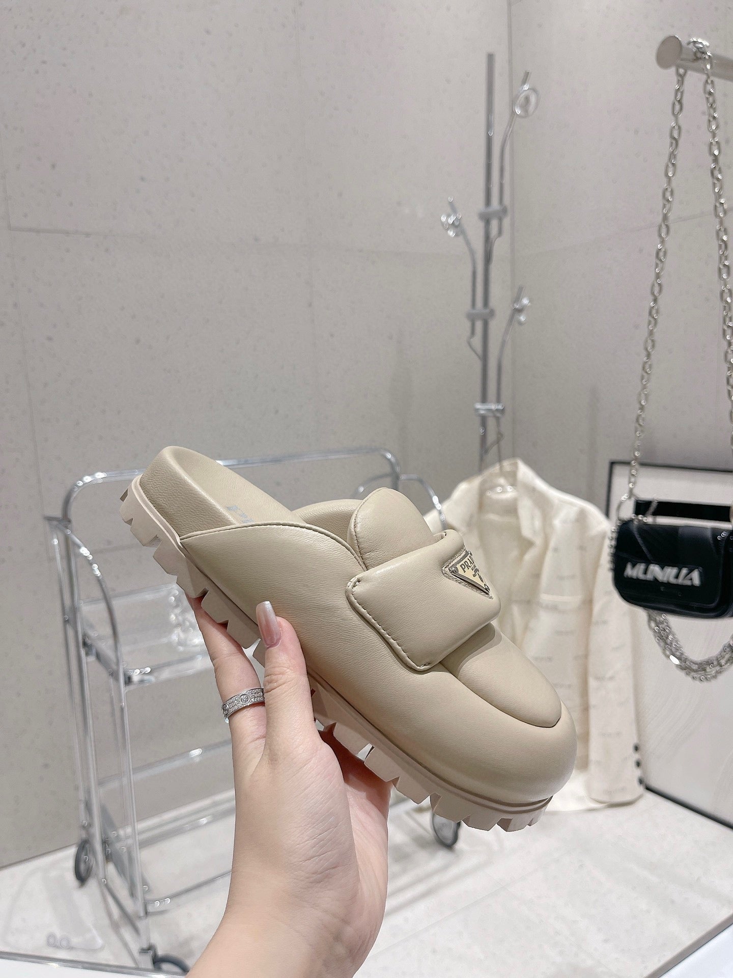 Prada Puffer Slides