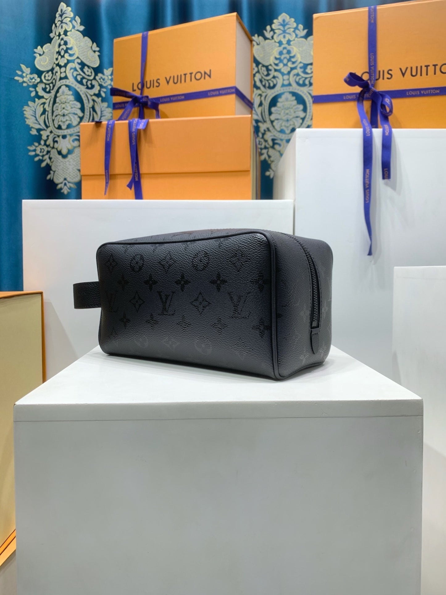 Louis Vuitton Locker Dopp Kit  Monogram Midnight Canvas