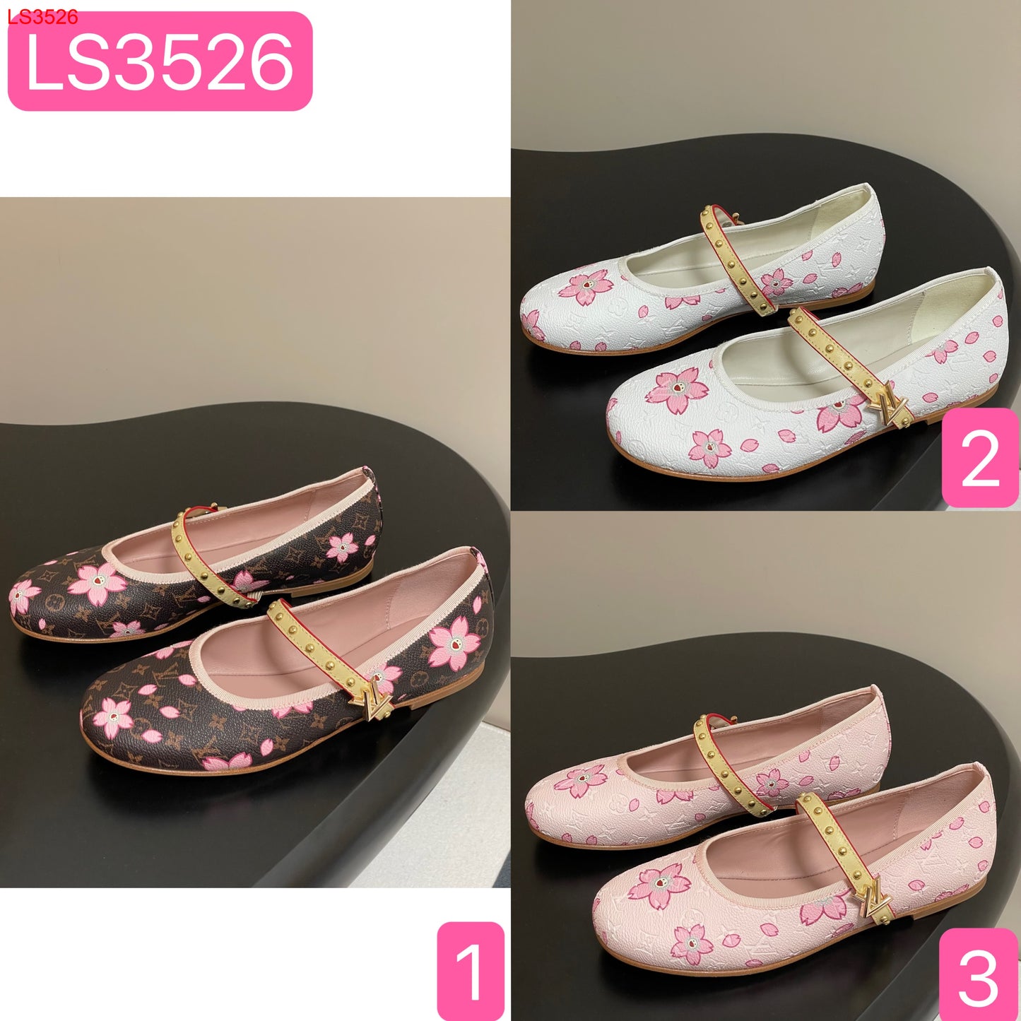 Louis Vuitton LV x TM Cherry Blossom Ballerina Flats