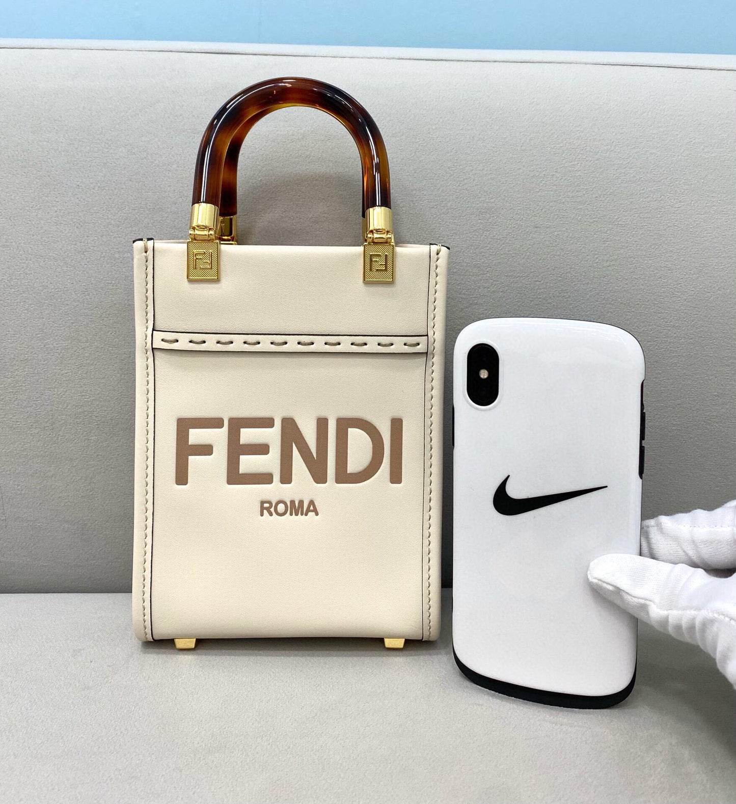 Fendi Mini Sunshine Shopper Tote Bag