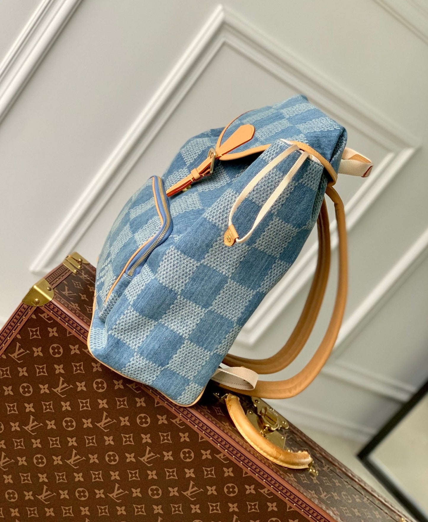 Louis Vuitton montsouris denim backpack