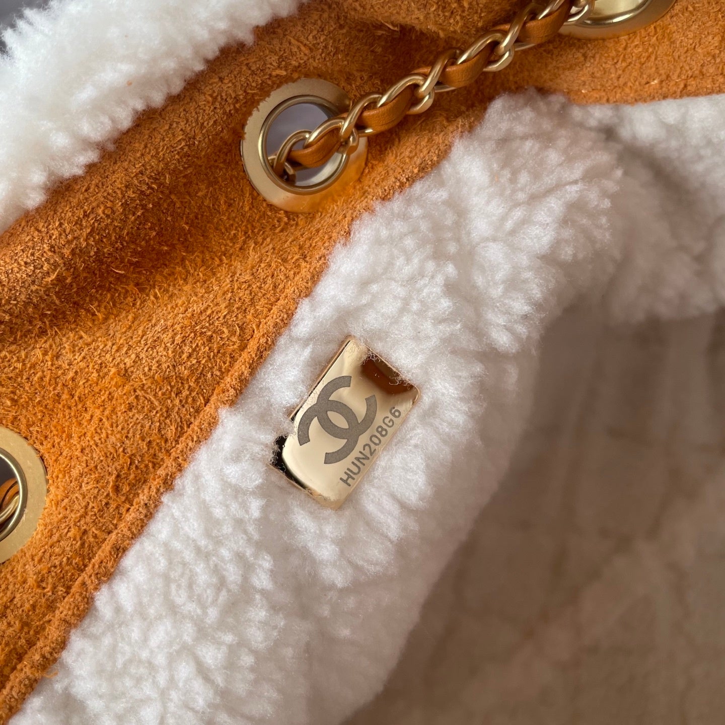 Chanel 25 Small Suede Shearling bag