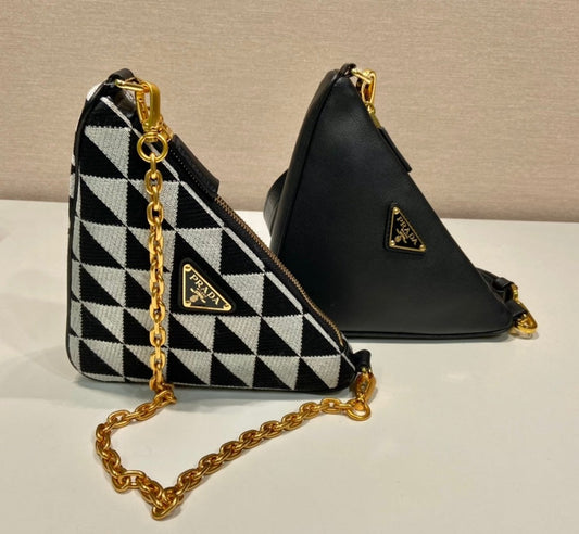 Prada Symbole Triangle Double bag