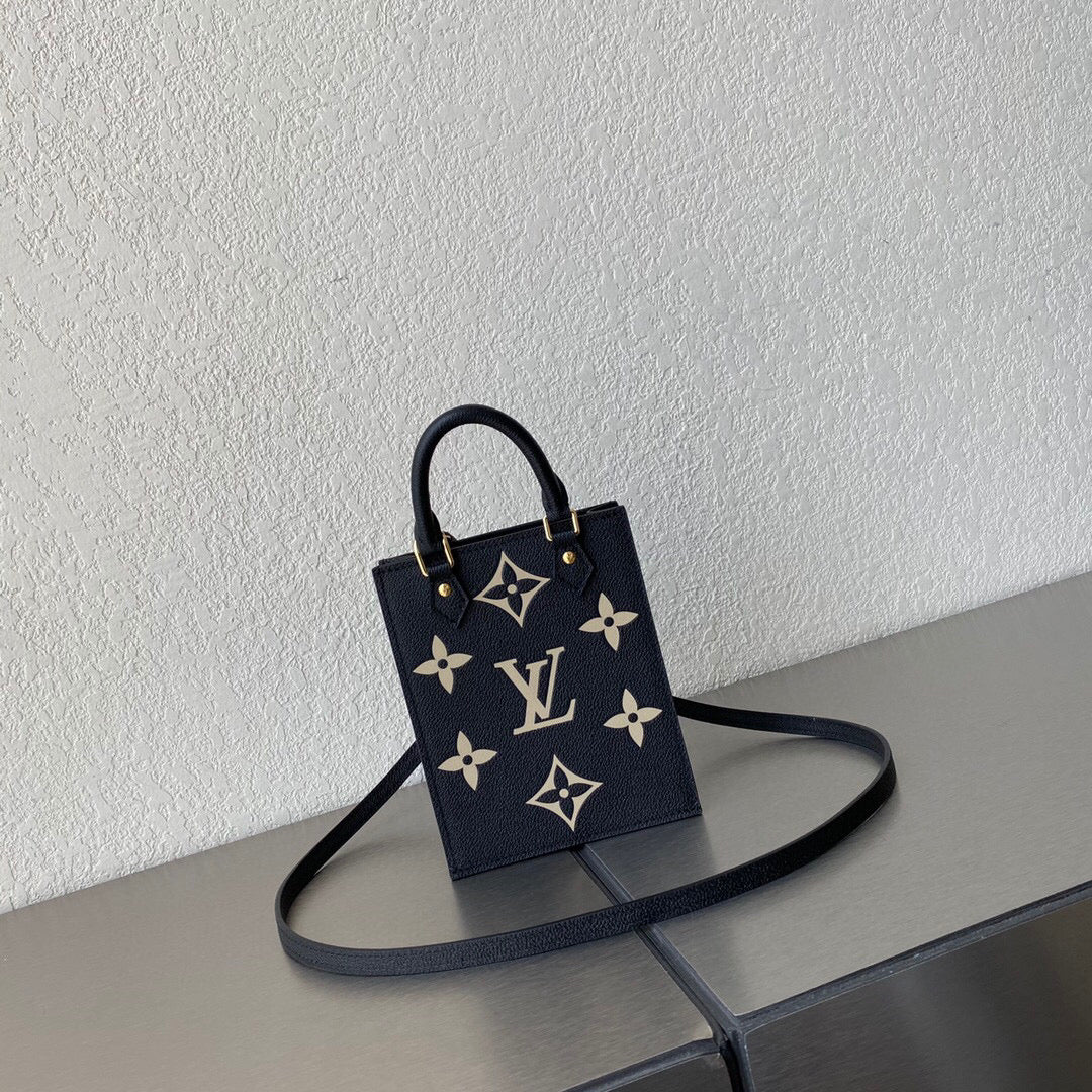 Louis Vuitton Petit Sac Plat Empreinte, Bicolor leather