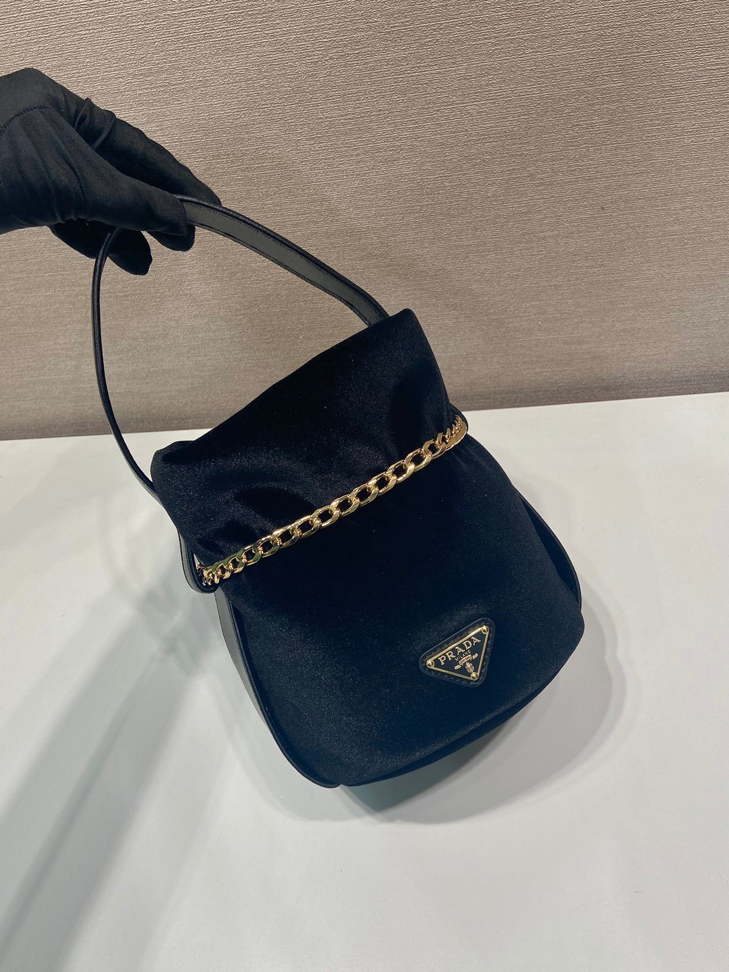 Prada Velvet Mini Bucket bag