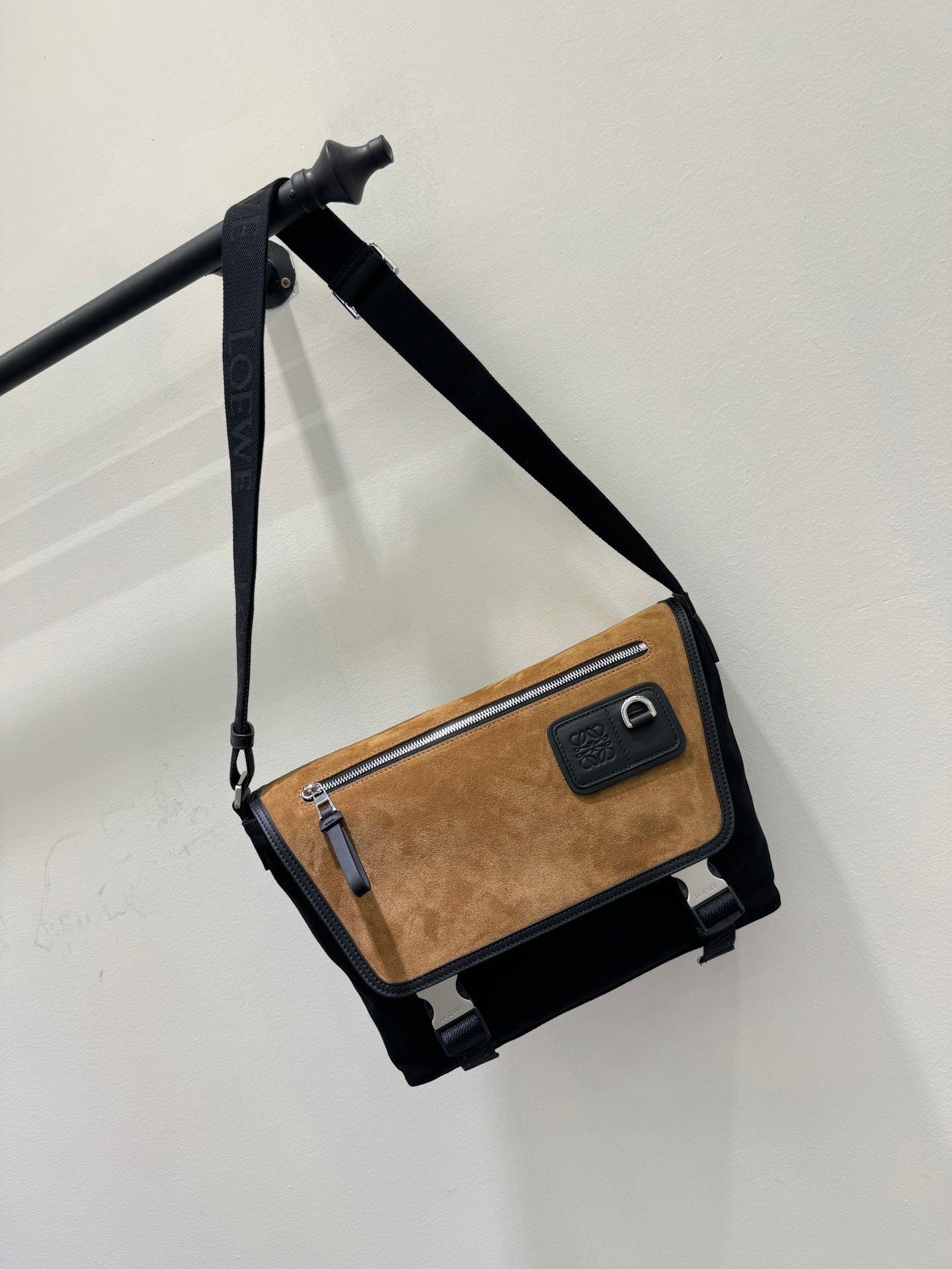 Loewe Medium Flex messenger in canvas and suede
