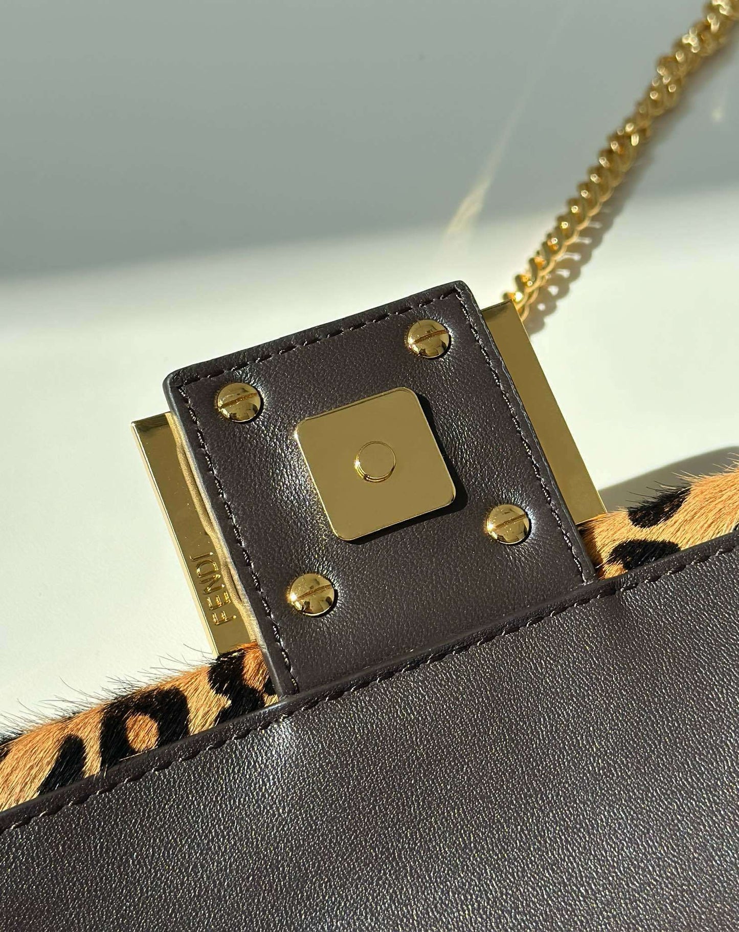 Fendi Animal Print Mini Baguette bag