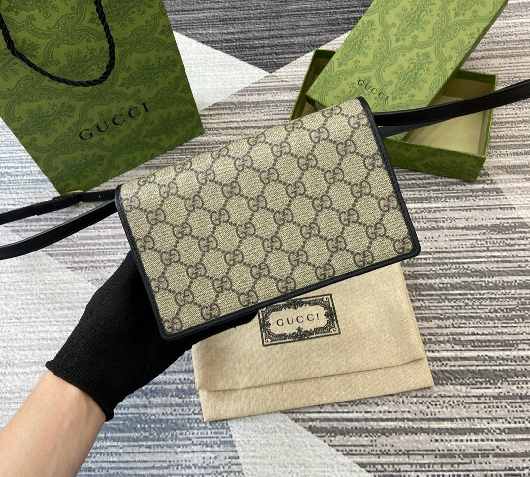 Gucci GG Emblem super mini shoulder bag
