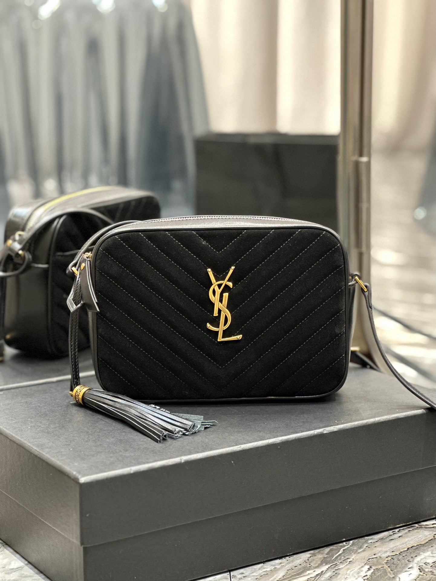 YSL Lou Camera Bag Suede