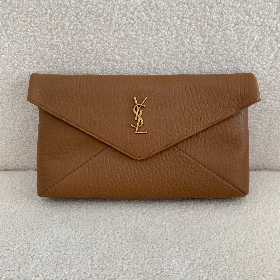 YSL CASSANDRE LARGE ENVELOPE POUCH IN LAMBSKIN