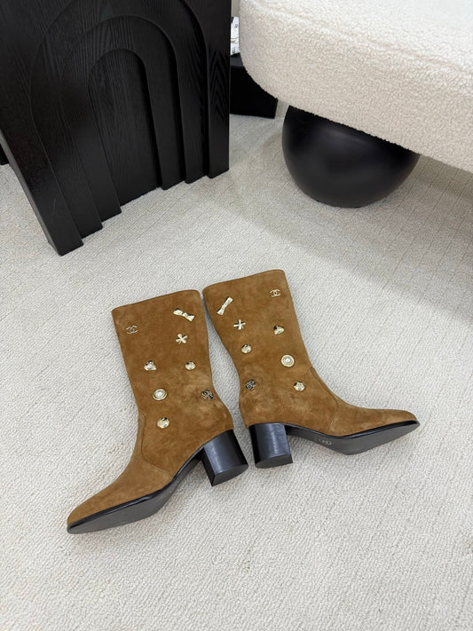 Chanel Suede boots