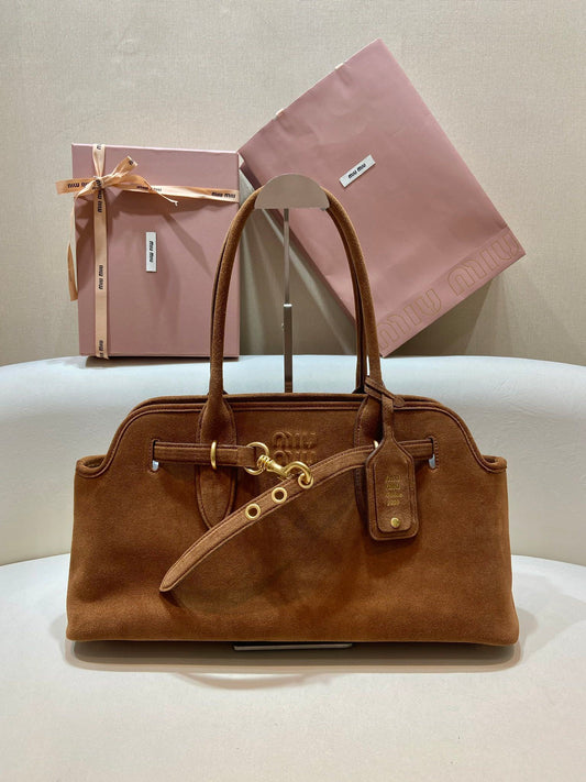 Miu Miu Aventure shoulder suede bag