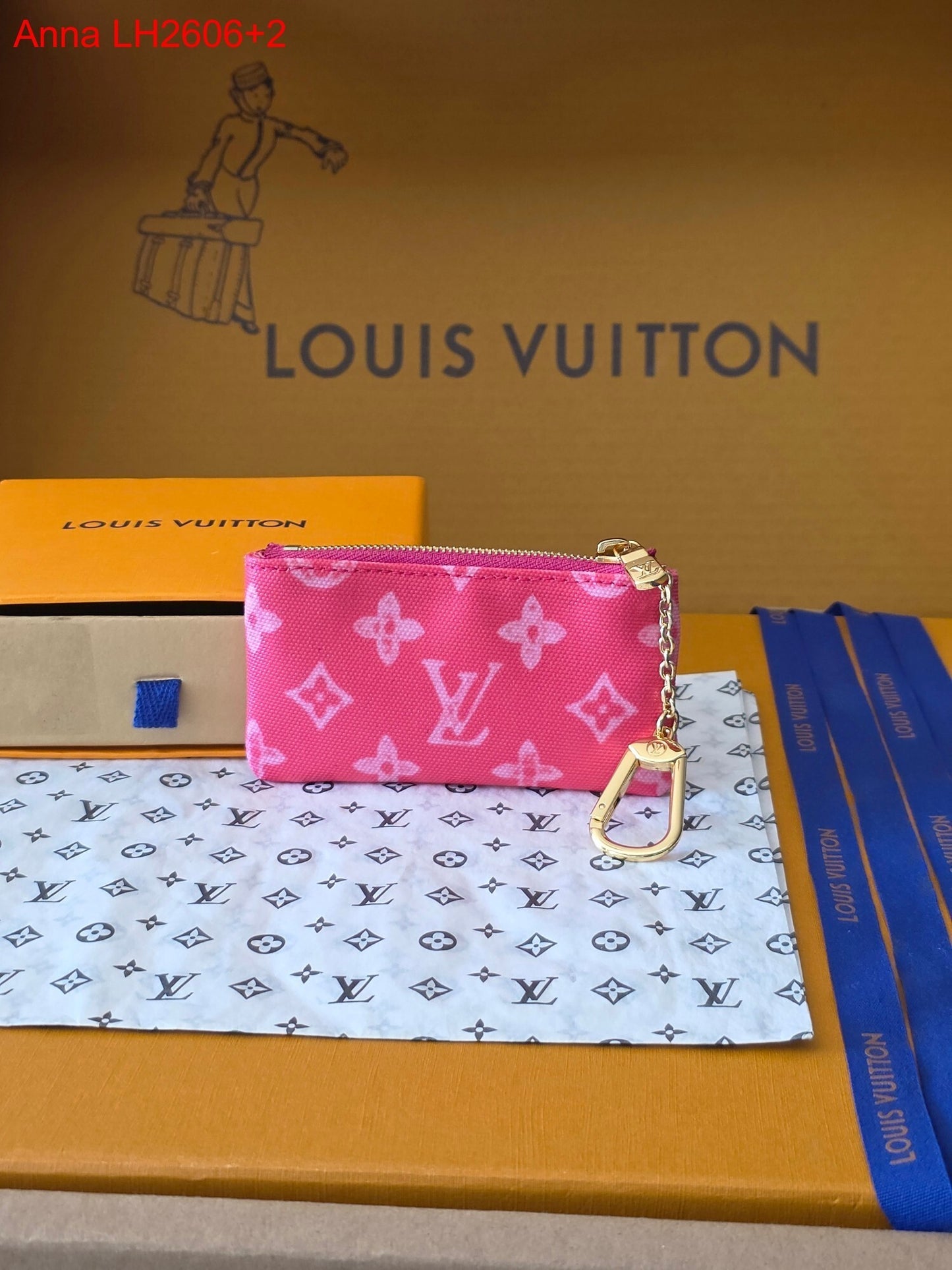 Louis Vuitton Key Pouch Monogram Origine Canvas