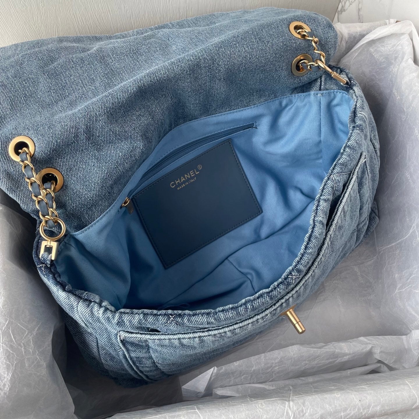 Chanel Maxi denim flap bag