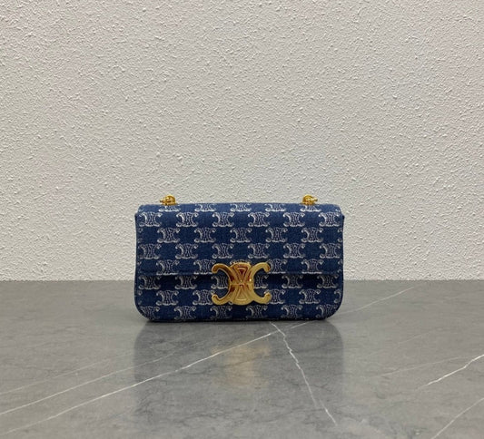 Celine Denim Triomphe bag