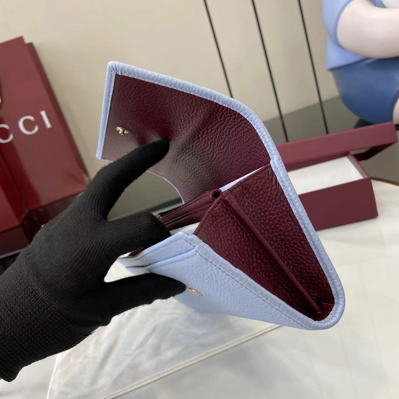 Gucci Bi-color GG Marmont continental wallet
