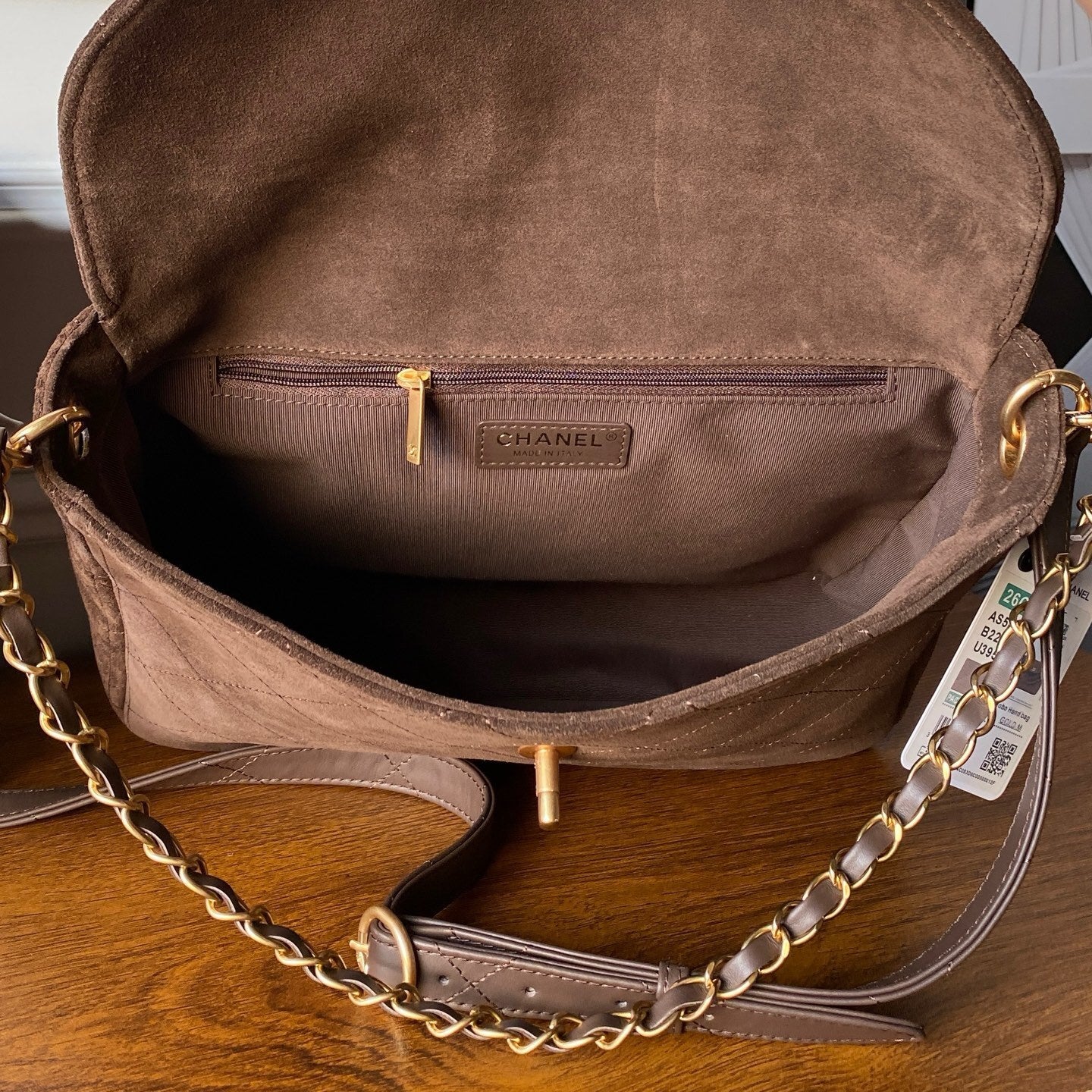 Chanel Suede Shoulder chain bag