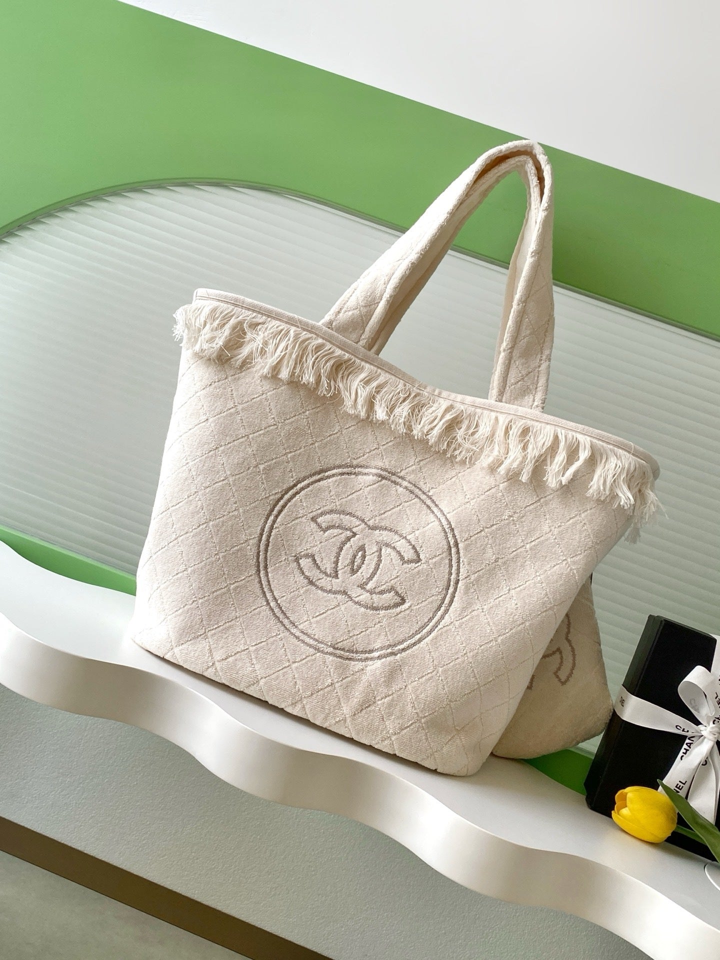 Chanel beach tote bag
