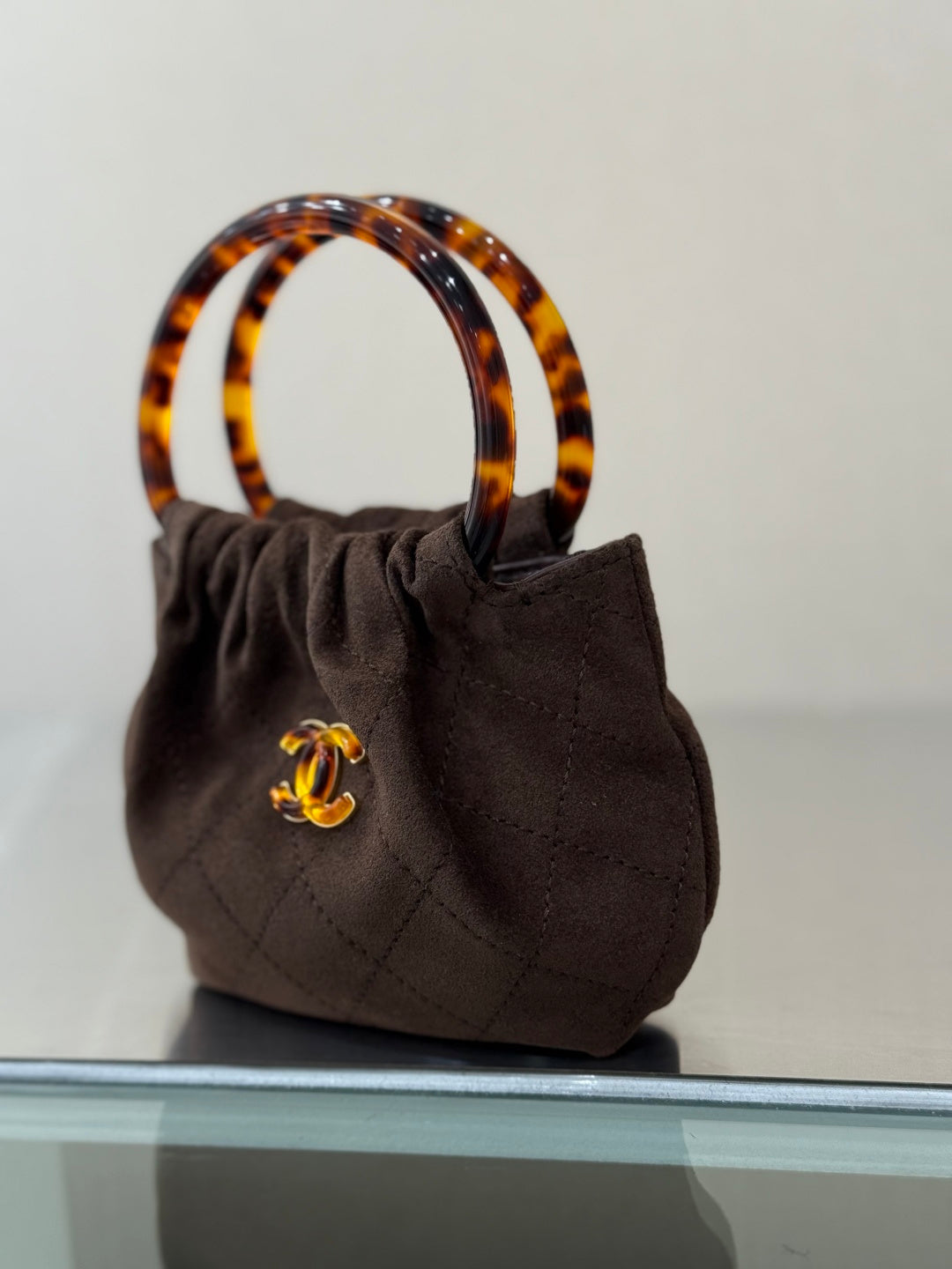 Chanel Suede handbag with handle