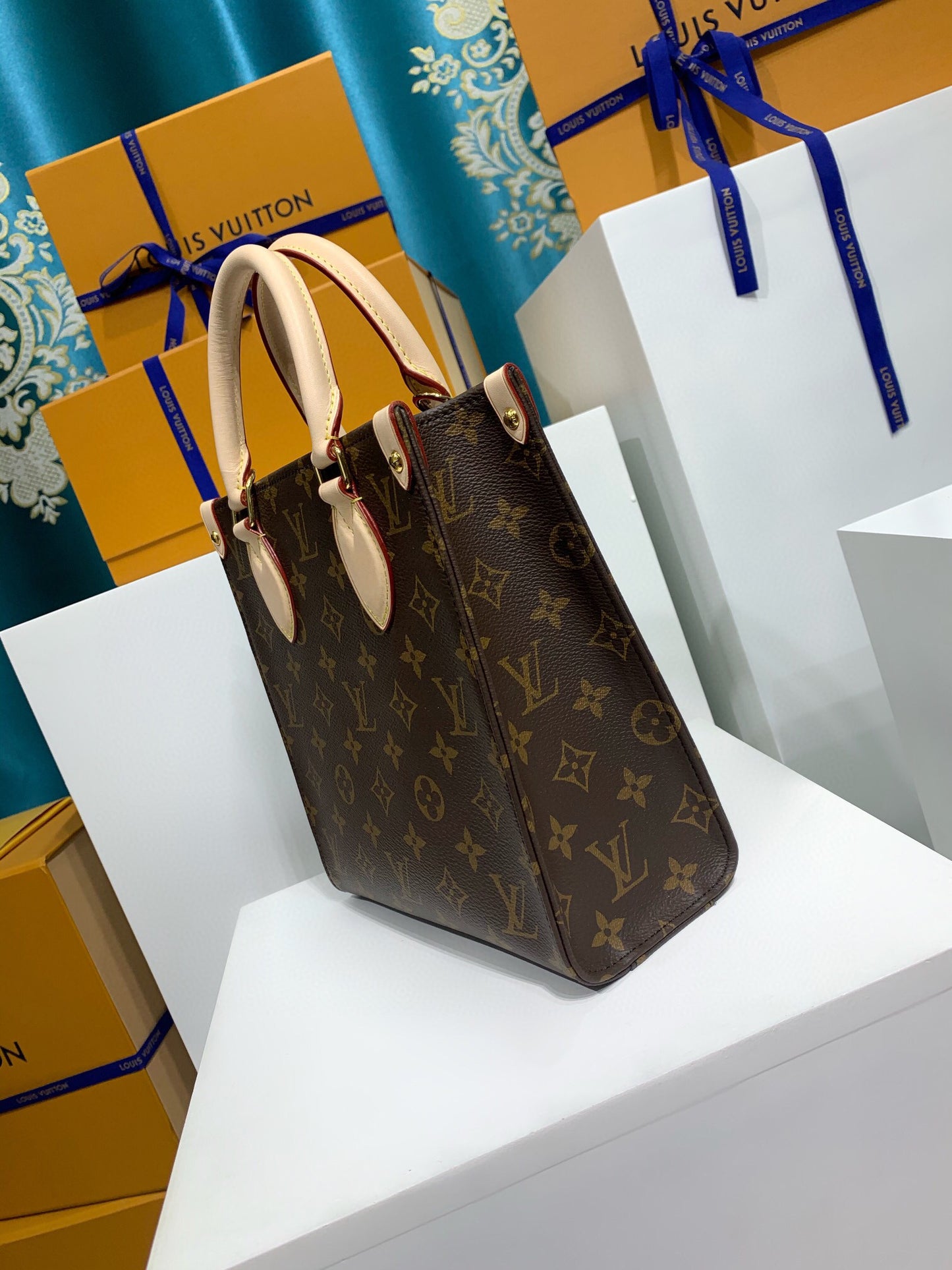 Louis Vuitton Sac Plat BB and PM Monogram