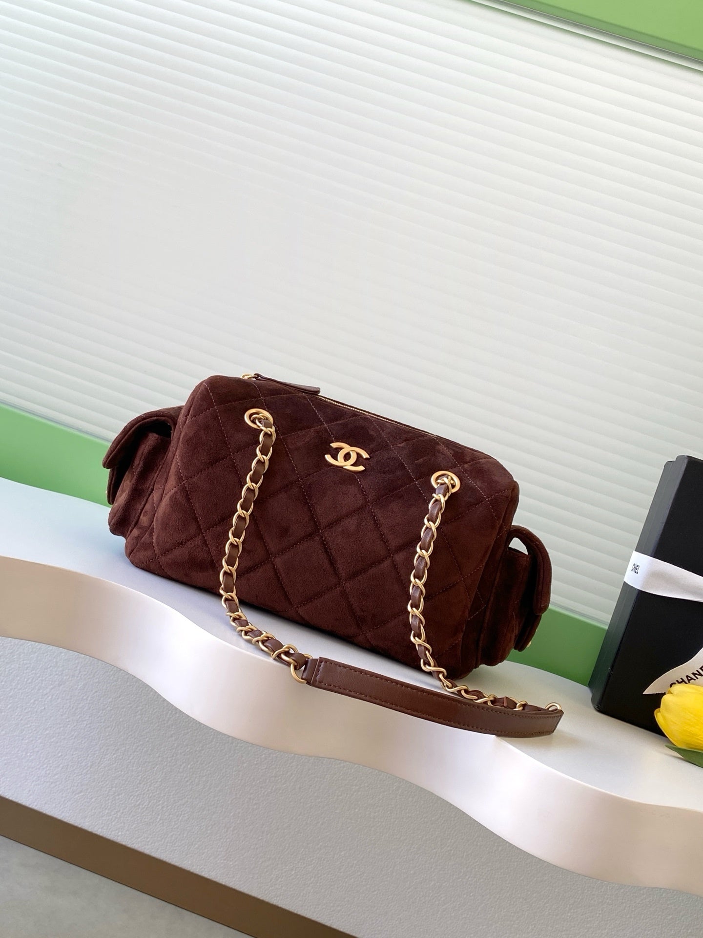 Chanel Small Suede Bowling bag