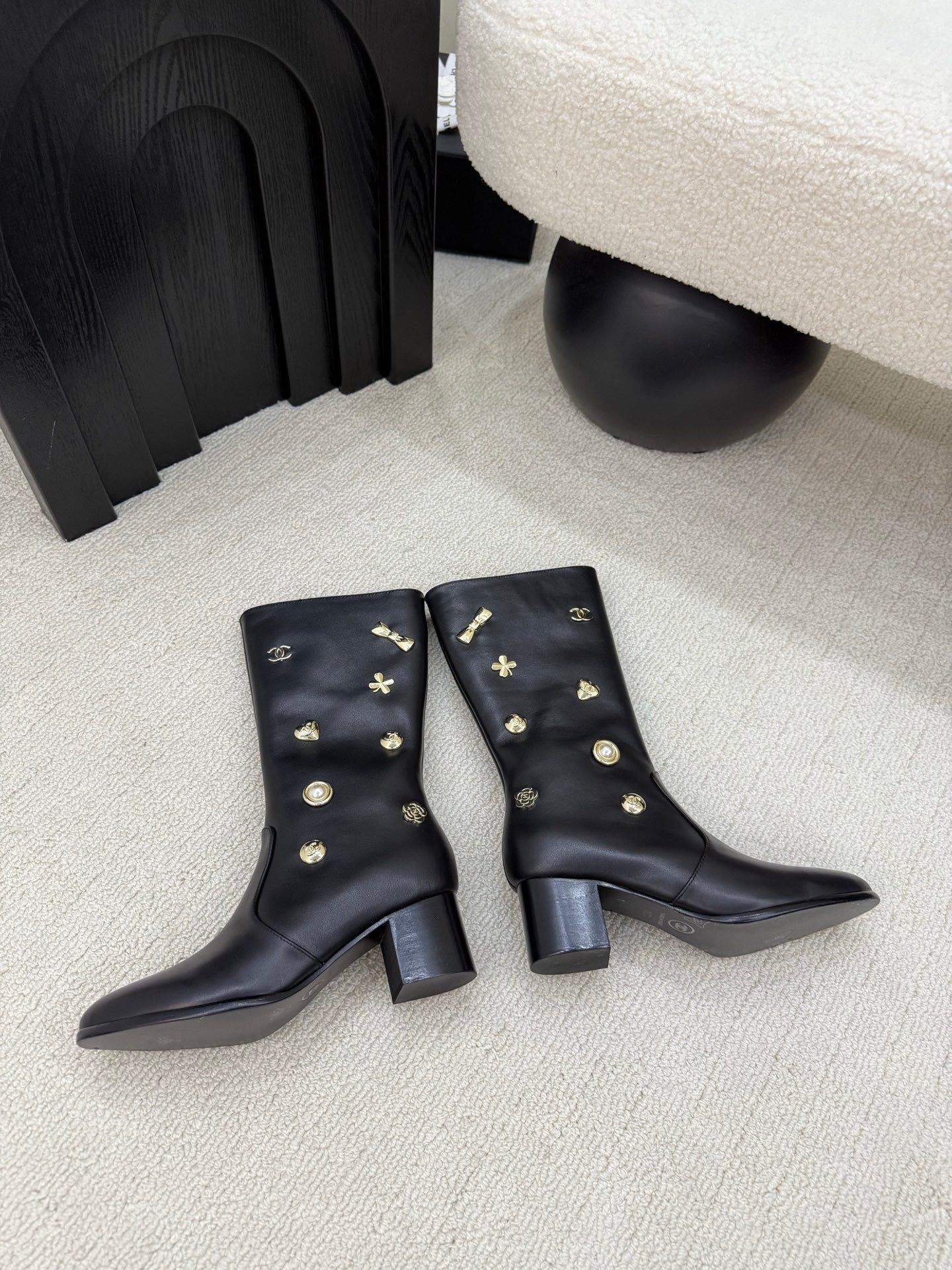 Chanel leather boots