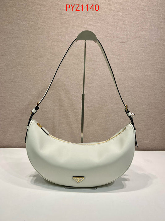 Prada Demi-lune large leather shoulder bag