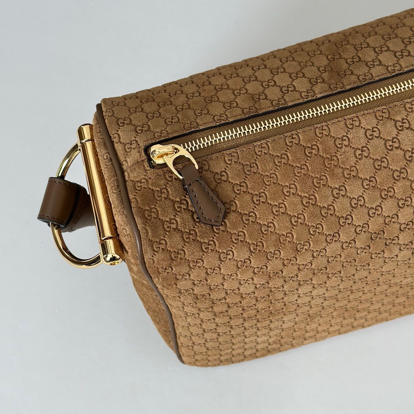 Gucci GG Large Half Horsebit Suede