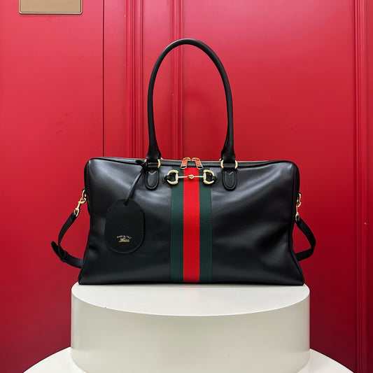 Gucci Borsetto large boston leather bag