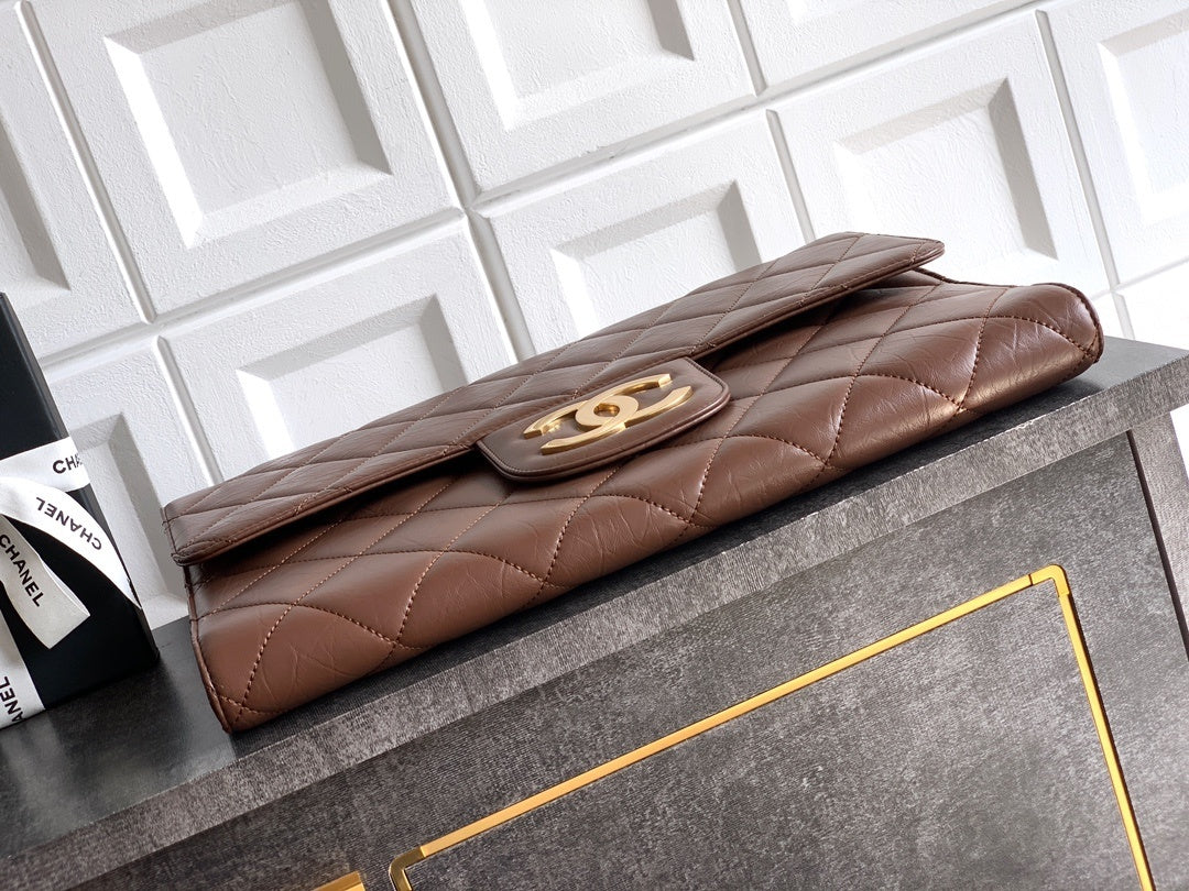 Chanel leather large pouch