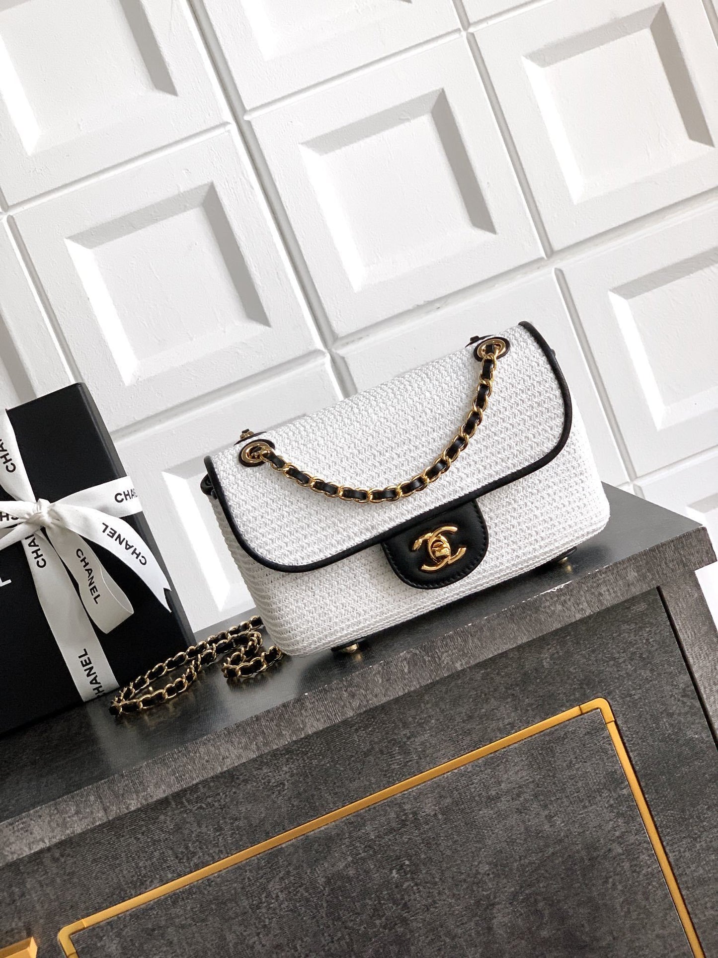 Chanel Small Straw Flap bag